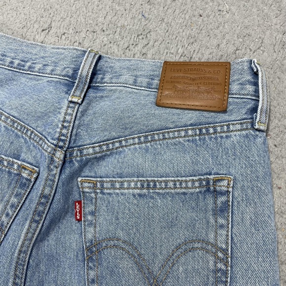 Levis Ribcage Wide Leg Jeans Womens 28 Blue Light Wash High Rise Denim Relaxed - Picture 9 of 10